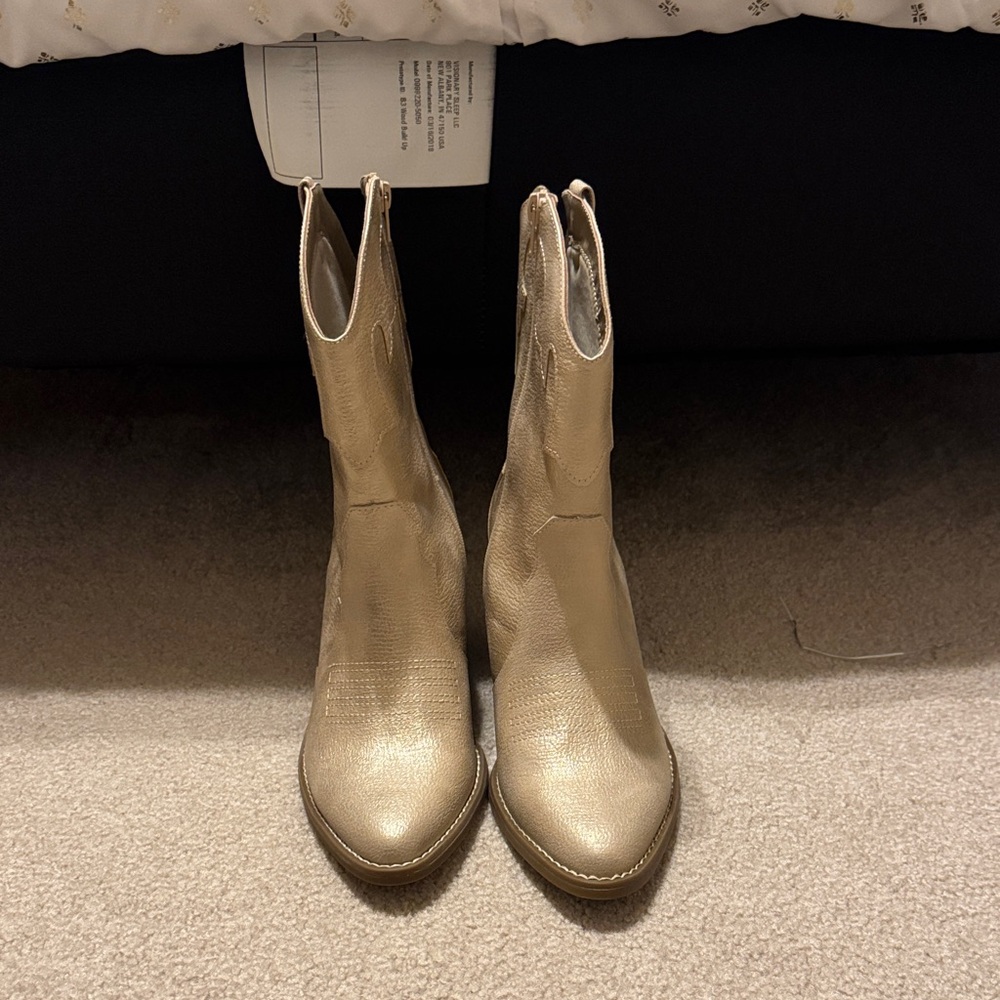 Mix No. 6 Shimmering Gold Ankle Booties
